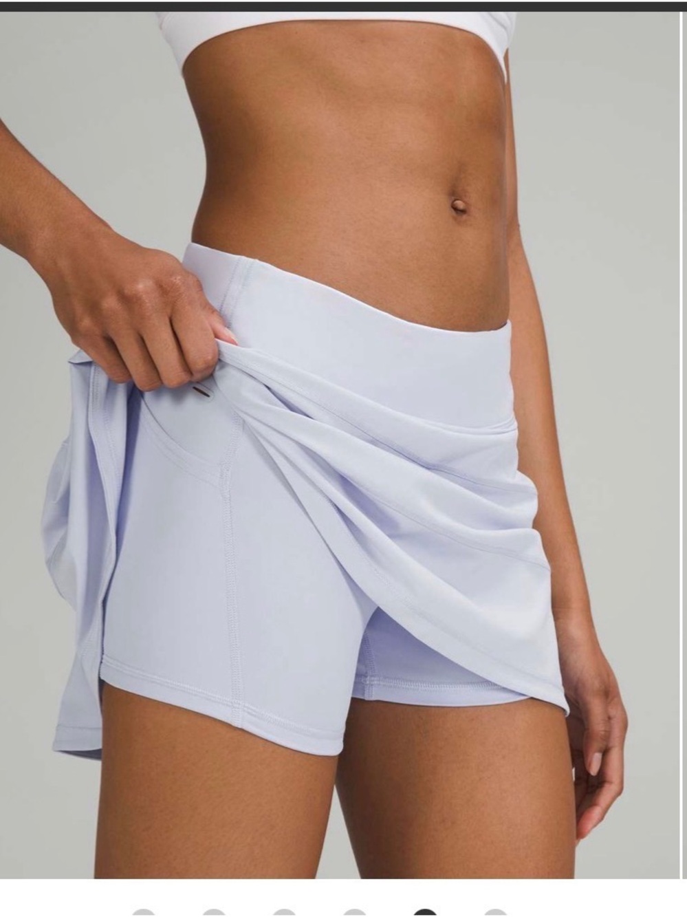 Lululemon Pace Rival Mid-Rise Skirt Long Pastel Blue Size 20 - Picture 9 of 12